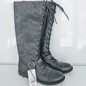 NWT Universal Thread Black Magda Boots Size 8